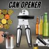 Handheld Manual Can Opener With Sharp Cutting Wheel Blade Lid Cap Openers