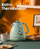 57.5 oz Mint green electric kettle SUS304 food grade 1200W instrument type dial thermometer fast boiling cordless without BPA automatic closed