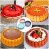 Silicone Round Pan Charlotte Cakes Baking Pan Sponge Flan Mold Strawberry Shortcake Baking Pan Kitchen Silicone Moulds