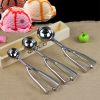 1pc Stainless Steel Ice Cream Ball Scoop Fruit Scoop